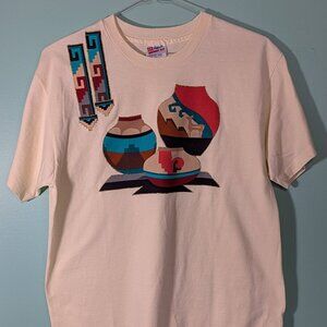 Vintage Hanes Heavyweight Southwestern Style Woman's T Shirt Size large